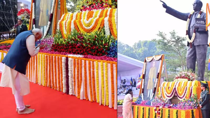 देश ने मनाया महापरिनिर्वाण दिवस, पीएम मोदी और विपक्षी नेताओं ने अंबेडकर को किया याद देश ने मनाया महापरिनिर्वाण दिवस, पीएम मोदी और विपक्षी नेताओं ने अंबेडकर को किया याद