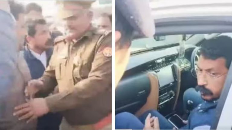 बॉर्डर पर राजनीतिक तनाव, पुलिस से भिड़े सांसद चंद्रशेखर आजाद, हुई धक्का-मुक्की