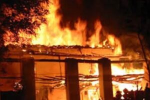 दिल्ली के नेयर बाजार में लगी भीषण आग, 50 दुकानें जलकर राख